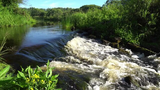 The threshold on the river Shelon.Pskov region,Russia