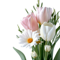 Fototapeta premium A bouquet of pink and white flowers.