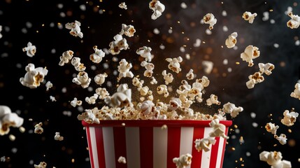 Flying Popcorn Explosion - Generative AI