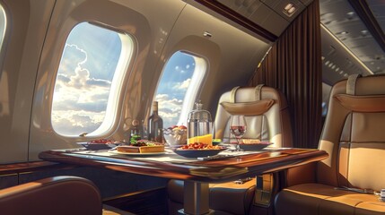 Luxury In-Flight Dining Experience - Generative AI - Powered by Adobe