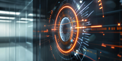 Futuristic Digital Interface with Holographic Display | Advanced Technology Concept with Sci-Fi HUD"