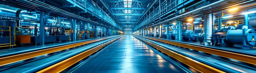 Obraz premium Smart Factory Optimization Advanced systems optimizing factory performance