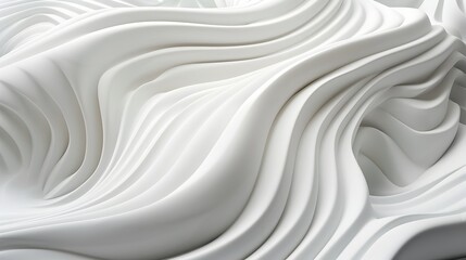 Fototapeta premium Abstract Swirling White Waves Texture Background