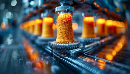HighTech Textile Factory A factory producing textiles with advanced technology