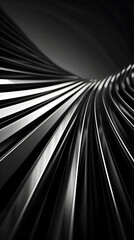 Radiant Rays Converging on Dark Backdrop with Sleek Geometric Patterns