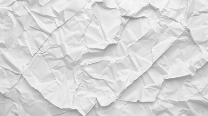 Obraz premium Crumpled white paper texture background