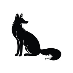 fox vector in white background
