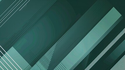 Obraz premium Line and geometric graphic background, dark mint color and silver, vector illustration. Background image 