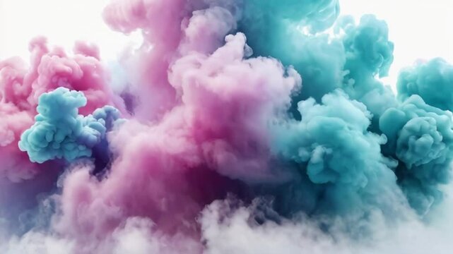 Abstract pink party fog. Isolated blue, teal, purple, aqua smoke cloud or think cloud