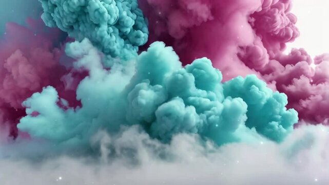 Abstract pink party fog. Isolated blue, teal, purple, aqua smoke cloud or think cloud