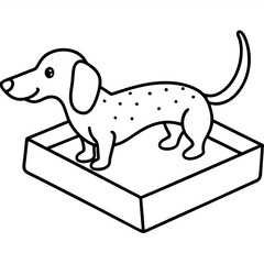 Dachshund Dog Coloring Page for Kids