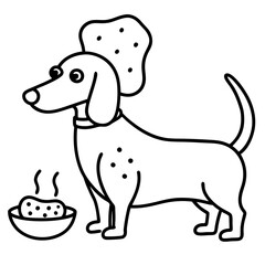 Dachshund Dog Coloring Page for Kids