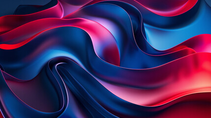 Midnight blue, royal blue, & burgundy red Modern digital abstract 3D background 