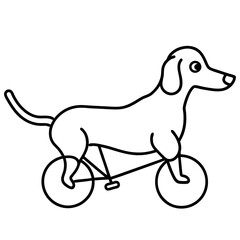 Dachshund Dog Coloring Page for Kids