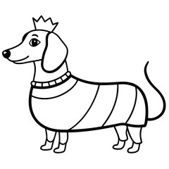 Dachshund Dog Coloring Page for Kids