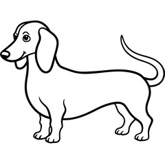 Dachshund Dog Coloring Page for Kids