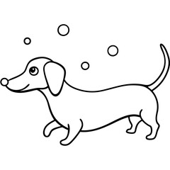 Dachshund Dog Coloring Page for Kids