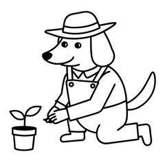 Dachshund Dog Coloring Page for Kids