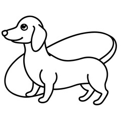 Dachshund Dog Coloring Page for Kids