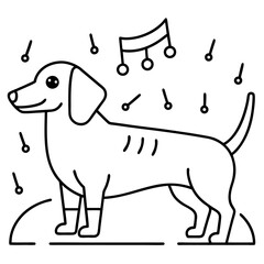 Dachshund Dog Coloring Page for Kids