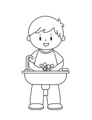 Vector illustration coloring simple cartoons for children Fun and Creative Coloring Pages For Girls  Boys.
