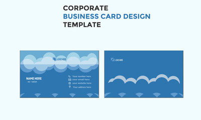 Double-Sided Creative modern name card and business card template. Horizontal and vertical layout