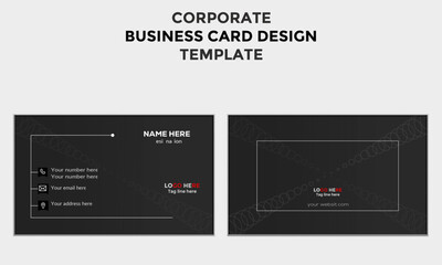 Double-Sided Creative modern name card and business card template. Horizontal and vertical layout