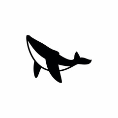 whale animal sea tail icon
