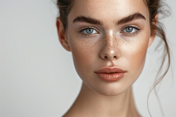 A beautiful woman with clean healthy skin