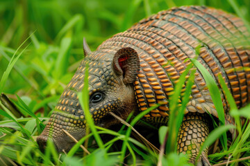 Obraz premium Armadillo in the grass