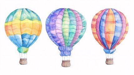 Hot Air Balloon Festival, Crayon Illustration