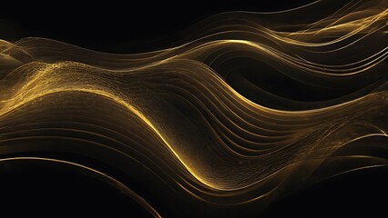 Abstract wavy creative urgency minimalist golden shade gradient background.