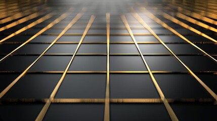 Silver gold perspective grid 