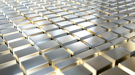 Fototapeta premium Silver gold perspective grid 