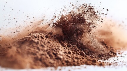 Drops of mud sprayed isolated on white background, with clipping path. 