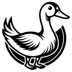 duck isolated on white background logo icons.