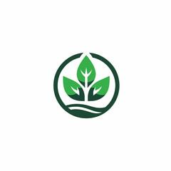 leaf vector design silhouette, eco leaf templet, fresh green leaf logo set icon