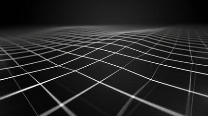 Grid thin white lines with a dark background in perspective