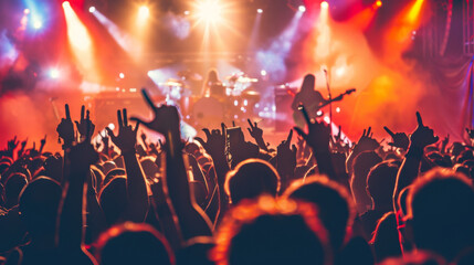 Crowd in rock concert 