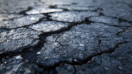 Asphalt texture summer sun. Generative AI