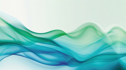 Abstract Blue and Green Wave Modern Background