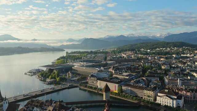 view of the city of Lucerne , Switzerland