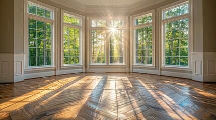 New house, bay window. Generative AI