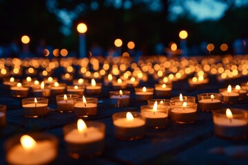 candles at candlelight vigil, memorial gatherings, and moments of reflection, honoring the lives lost to overdose on National overdose awareness day