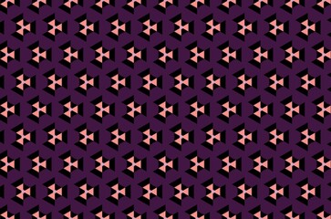 A purple background with a pattern of triangles and squares