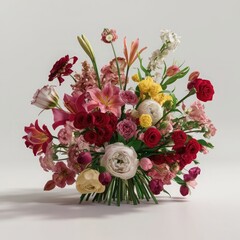 Obraz premium Flower bouquet isolated on White background 