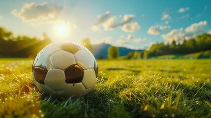 Soccer Ball on a Sunny Field