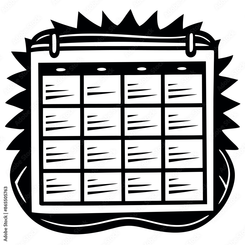 Aufkleber a bright idea for a planning schedule with a flat style coloring pages