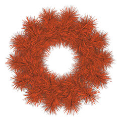 circle of coloring grass concept isolated on white background 