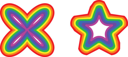 Obraz premium Rainbow Graphics in Vector Format Isolated.eps10